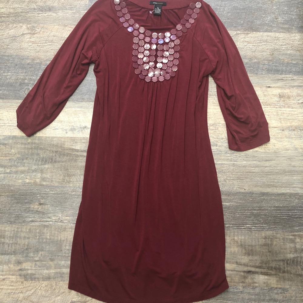 Burgundy BCBG cocktail dress